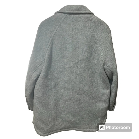 SÉZANE ~ Blue Joe Button Down Wool Coat Jacket - Picture 4 of 14